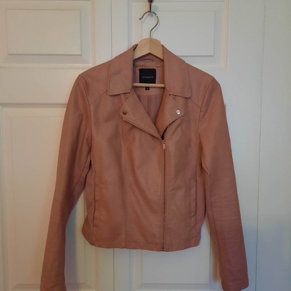 💗Dusty Pink Faux Leather Jacket💗 - Picture 3 of 6